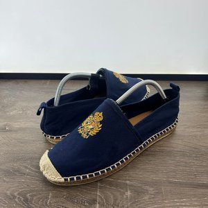 BRAND NEW  8.5D Polo Ralph Lauren Barron Crest Slip On Blue Espadrilles Loafers